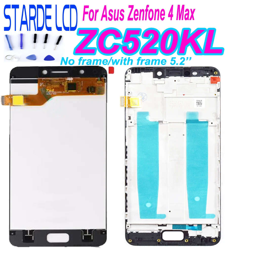 Pаспродажа Starde 5,2 экран для Asus Zenfone 4 Max ZC520KL X00HD ЖК дисплей сенсорный экран дигитайзер стекло в сборе с рамкой и инструментами
