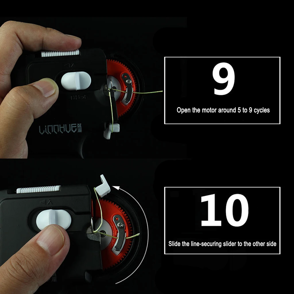 Electric Fishing Hook Line Tier Automatic Fish Line Knot Tie Binding Device Portable Auto Tie Binding Device
