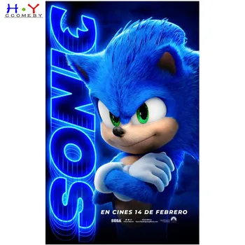 

5D DIY Diamond painting cross stitch cartoon Sonic the Hedgehog Full Square Diamond embroidery castle Full Round Diamond mosaic