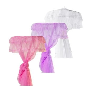 

Princess Bed Canopy Netting Mosquito Net Round Lace e for Twin Full and Queen Size Beds Crib