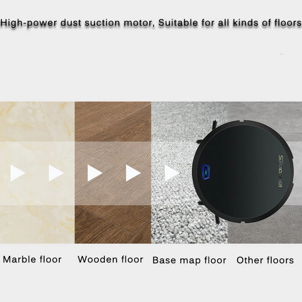 

Sweeping Robot Powerful Electric Anti-fall Vacuum Cleaner Gift Office Dust Rechargeable Auto USB Home Toy Hair Floor Dirt