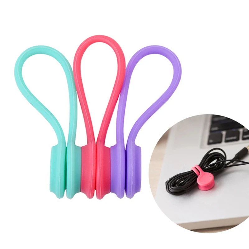 Wire Plug Earphone Cable Winder Cord Line 10pcs//pack Cable Bobbin Winder Clip