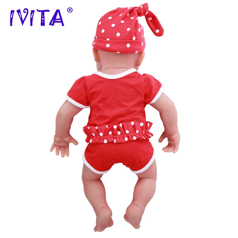 IVITA WG1510 47см 3.67кг Реалистичная силиконовая реборн кукла игрушка с закрытыми