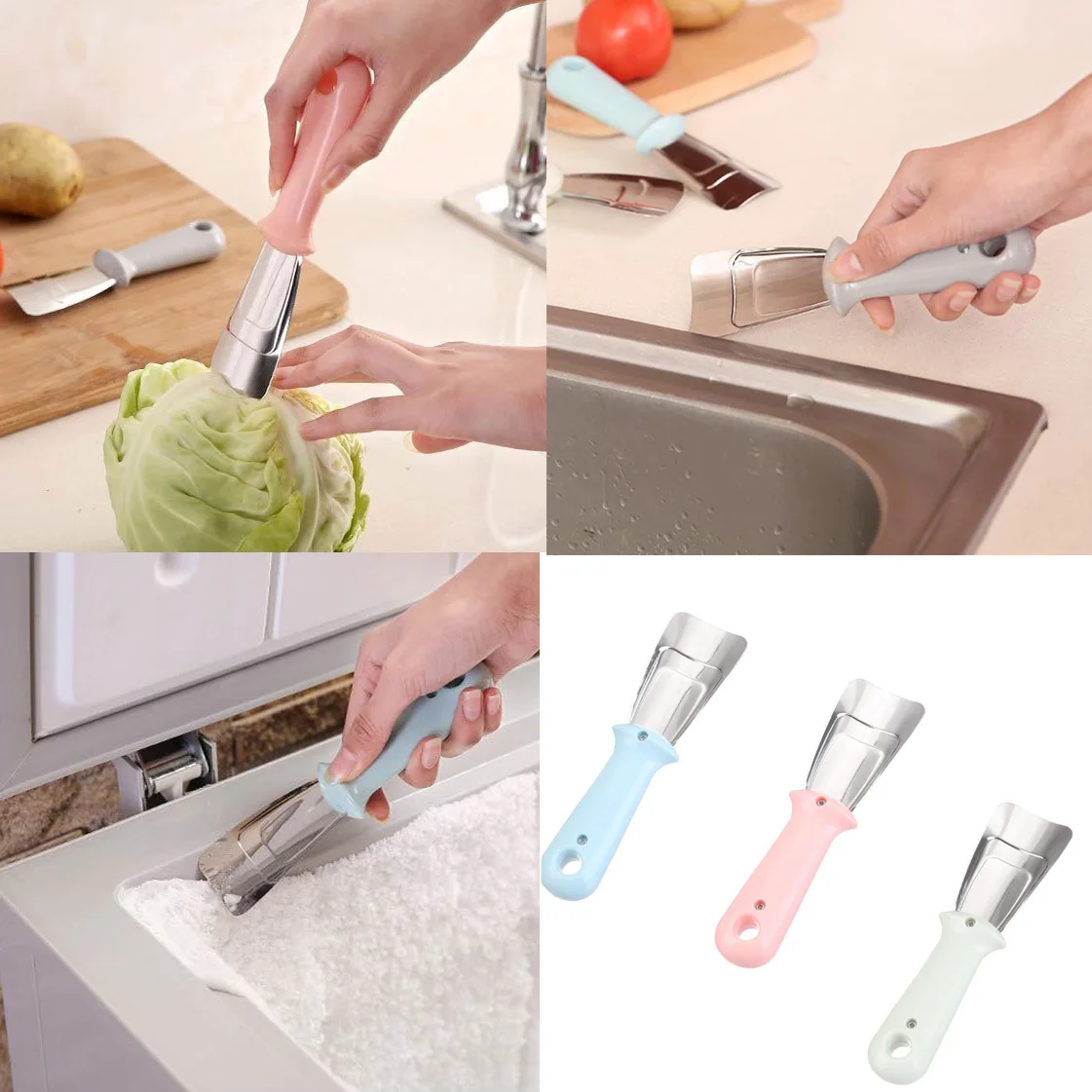 Kitchen Ice Defrosting Shovel Stainless Steel Tool Refrigerator Remover Vegetables Peeler Cleaning Scrapper | Дом и сад