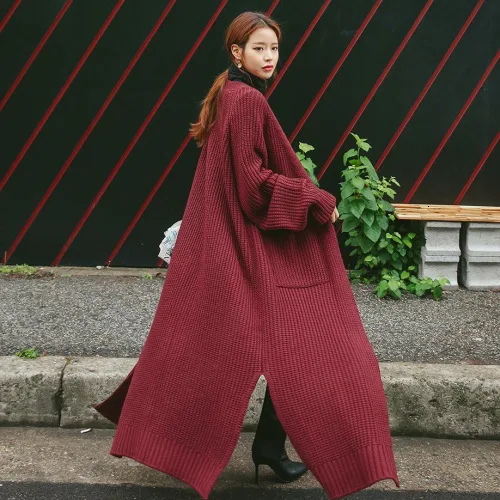 SHENGPALAE осенне-зимние свободные повседневные кардиганы 7 цветов с длинными рукавами в Корейском стиле женские свитера FT123