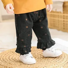 Bao ku/детская осенне-зимняя коллекция года; стиль; детская теплая верхняя одежда; брюки; зимние повседневные штаны с начесом для малышей