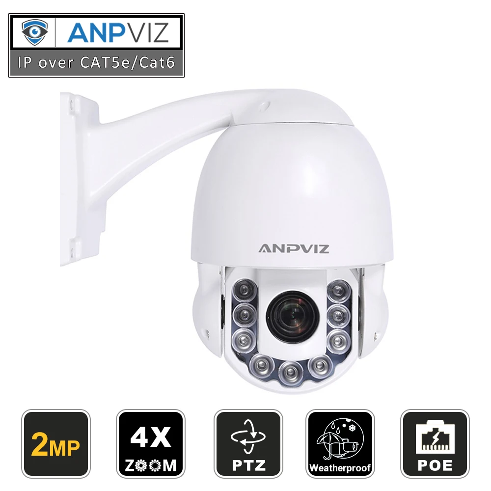 Беспроводная купольная POE PTZ IP камера 2MP/5MP 4X HD Масштабирование videcam WIFI наблюдения