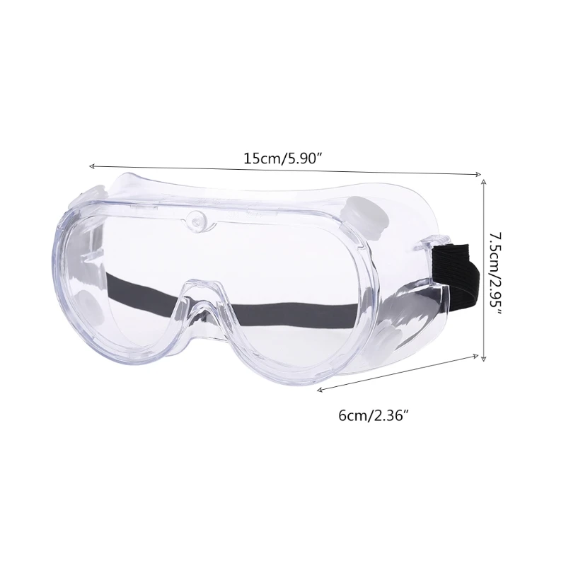 

5 pcs in stock ! Safety Goggles Lab Glasses Protective Virus Anti Fog Chemical Eyewear Anti Dust Clear Lens Chemical Goggles