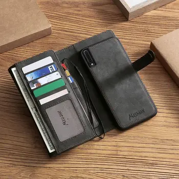 

Premium Mutifuction Wallet Phone Case for Samsung A70 Galaxy A50 A40 Flip Leather Detachable Card Holder Magnetic Cover Coque
