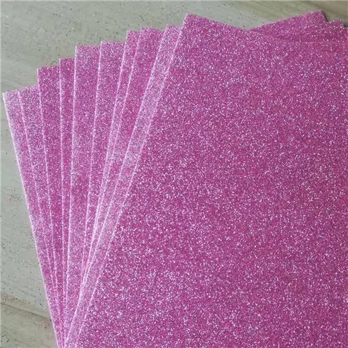 20*30 Cm Glitter Foam Paper Paper-Cut Scrapbook Sticker Kids DIY Craft Handmade Material Wedding Party Decoration Spong Paper pink