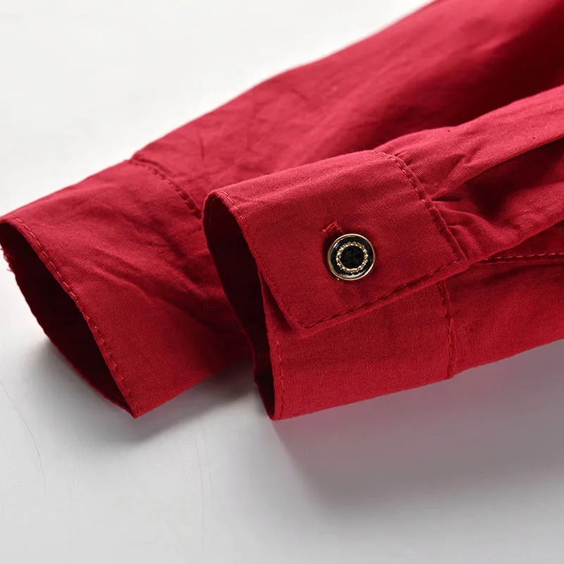 Baby Boys Shirts Children's Long Sleeve Formal Red Shirt Gentleman Tops With Bowtie Toddler Blouse