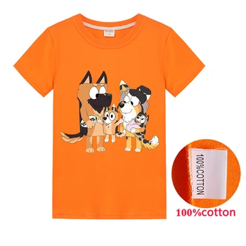 

Bluey Bingo Summer Children Clothing 2020 New Fashion T-shirts Baby Boy Clothes Kids Cotton Girls T Shirt Hoodies Gormiti Tops