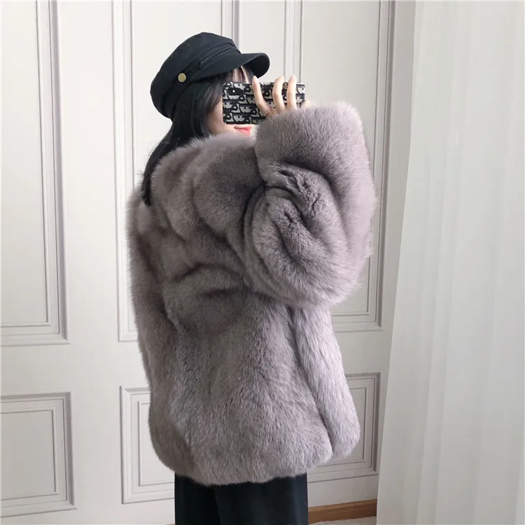 Пальто из натурального меха женская одежда пальто из лисьего меха женское корейское модное пальто осень-зима женское манто Femme YY1911