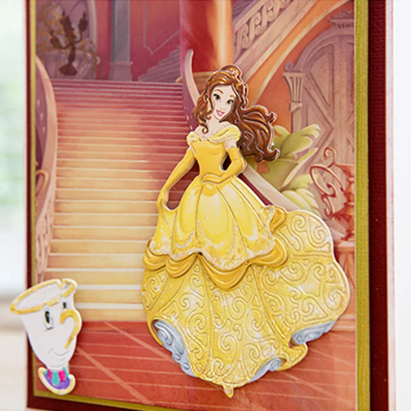 Мультфильм девушка элегантный принцесса металлические Вырубные штампы для DIY Скрапбукинг тиснение изготовление бумажных открыток ремесла