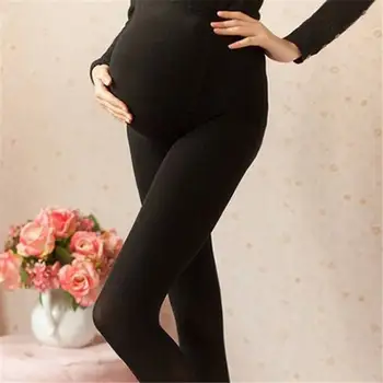 

Spring And Autumn Models Pregnant Women Leggings Skin Color Black Wild Even Feet Solid Color One Pantyhose