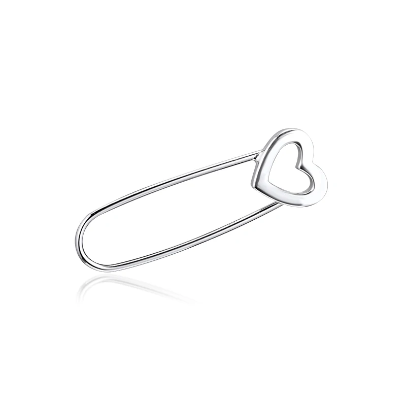 Genuine 925 Sterling Silver Safety Pin Brooch Charm Beads for Jewelry Making DIY Accessories Bijoux 2020