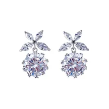 Высококачественные элегантные модные серьги-гвоздики из гипоаллергенного циркония, качественные серьги ручной работы в форме листа, модные простые новые серьги