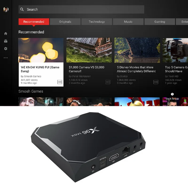 X96 Max смарт-бокс Android 8,1 S905X2 ТВ-Приставка Smart 4K медиаплеер 2/4+ 16 Гб/32 ГБ/64 ГБ смарт-приставка