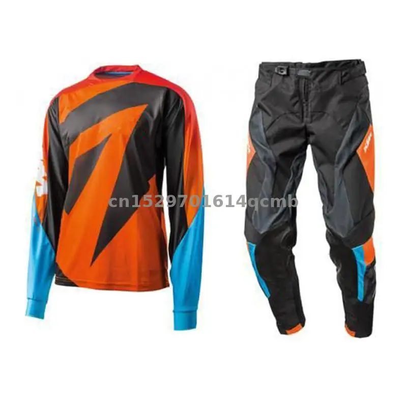 

2 Colors Motocross Suit Off-Road MTB DH MX Racing Jersey and Pants Breathable Motorcycle Dirt Bike Riding Gear Combo Kit