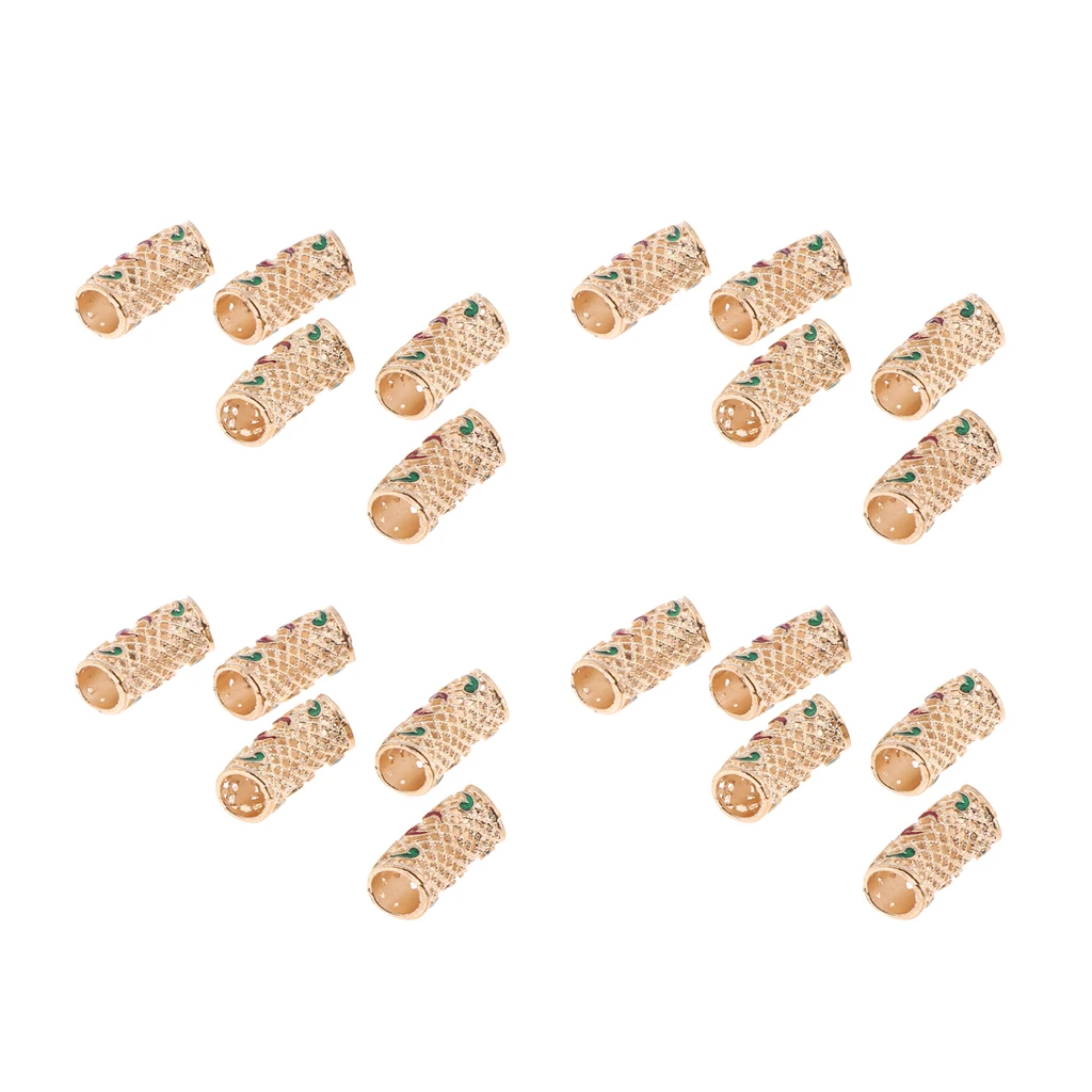 20pcs Beautiful  Hair Decoration Hair Braid Rings Circle Aluminum Cuff Clips Tibetan Hairstyling Jewelry