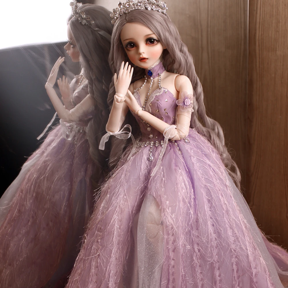 EVA BJD 1/3 фиолетовые звезды BJD кукла ручной работы макияж 24 дюйма 60 см+ стеклянные глаза+ аксессуары парики одежда обувь свадебный подарок игрушка