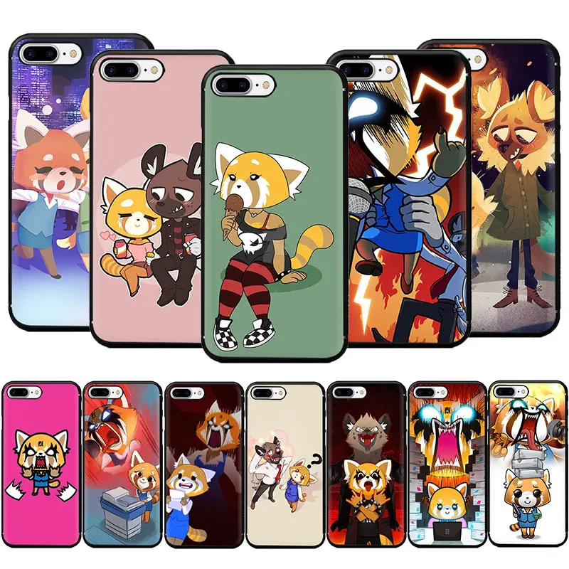 

EWAU Aggretsuko Soft TPU Phone Case for iPhone 11 Pro 5 5s 6 6s 7 8 Plus X XR XS MAX
