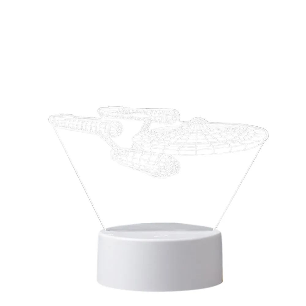 Ночник с 3D рисунком USB акриловый ночник светодиодный настольный светильник для спальни теплый белый светильник светодиодный ночник для детей