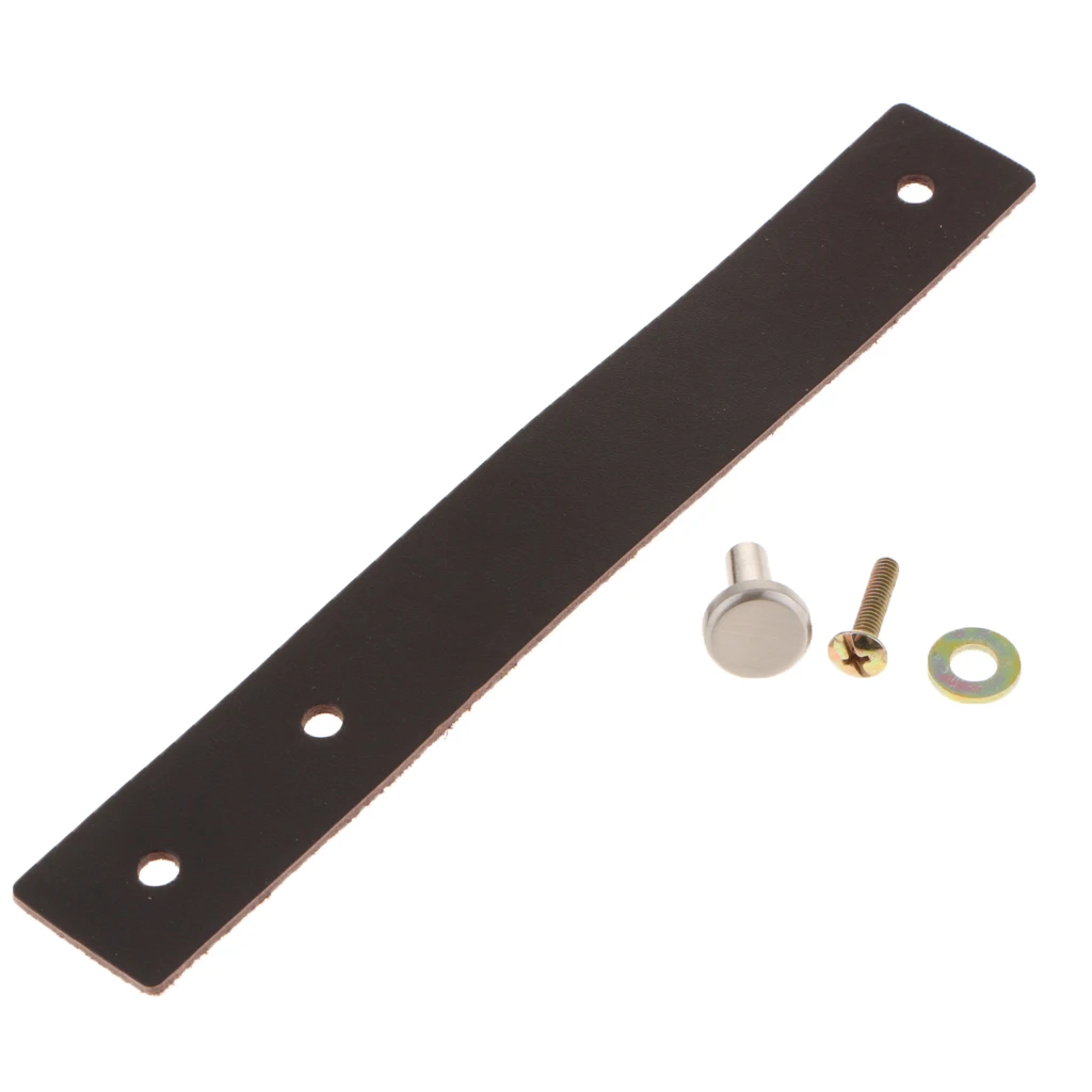 Handmade Leather Cabinet Door Handle Pulls Knob Dresser Drawer Door Handle Kitchen Pulls Knob