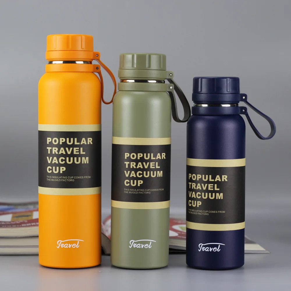 650 мл/850/1100ml термос Кофе бутылка Нержавеющая сталь вакуумная фляга с Пластик