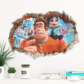 

Disney 3D Broken Invincible Destruction King Stickers For Kids Room Bedroom Decoration DIY Decals Art Boy Gifts