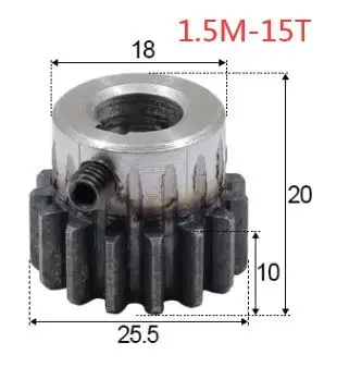 2 шт. 1,5 м-15 Прорезыватели внутреннее отверстие: 6 мм Boss gear Spur gear 0,04 г