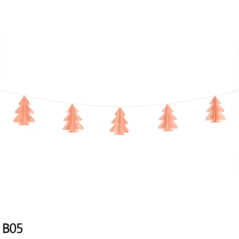 2,5 м мини-елка плакатная бумага Гирлянда из ткани для Свадебная Рождественская вечеринка декорация DIY веселое рождественское милое подвесное украшение - Цвет: b05