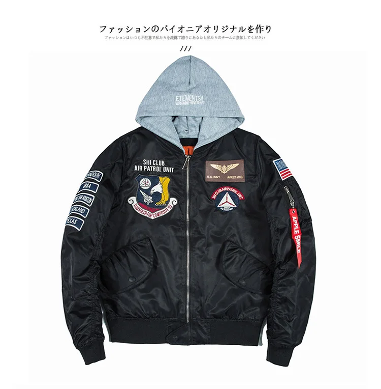 Новая европейская американская Японская уличная Harajuku Мужская Женская куртка-бомбер вышитые женские s мужские куртки и пальто плюс размер