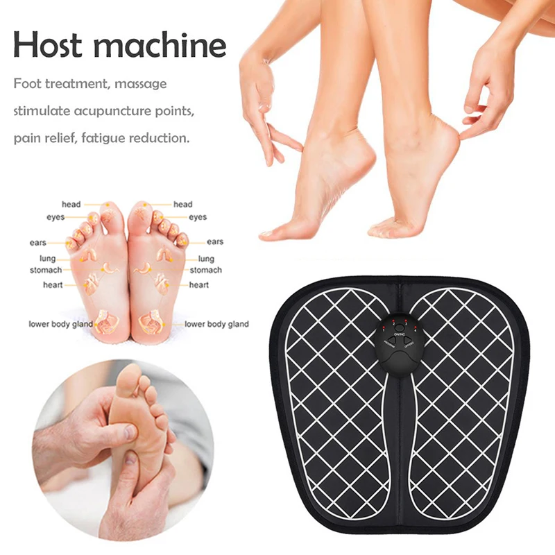 Electric EMS Foot Massager Pad Feet Muscle Stimulator Massage Mat Improve Blood Circulation Relieve Ache Pain |