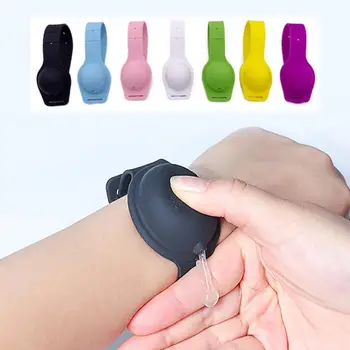 

2 Style Silicone Outdoor Disinfectant Bracelet Antiseptic for Hands Portable Wristband Hand Sanitizer Sub-packing Soap Dispenser