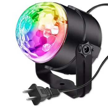 

Remote Control LED Small Magic Ball Sound Control Mini Crystal Magic Ball RGB Colorful Lights Disco Stage Lights