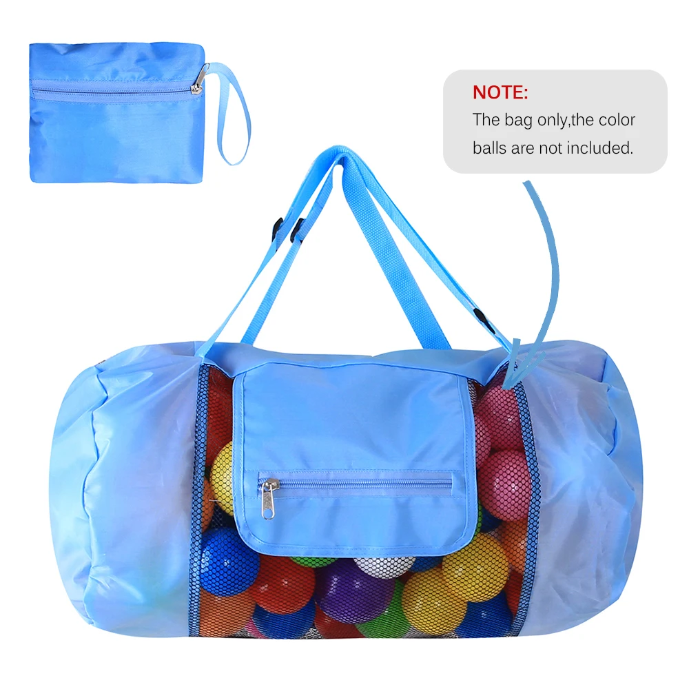 Пляжная сумка из сетки Tote Drawstring пляжный рюкзак для путешествий пляж аквапарк супермаркет - Цвет: Blue