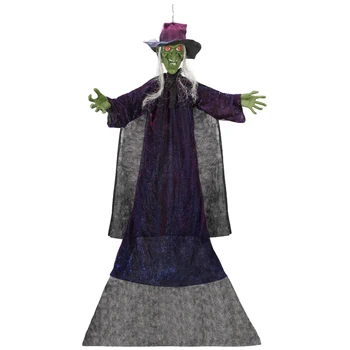 

1PC Halloween Hanging Witch Haunted Scary Creepy Horror Hanging Decoration Terrorist Toy Prank Prop for Backyard Home Lawn