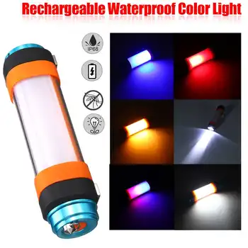 

Travel USB Charging Portable 2600mAH Power Bank Flashlight IP68 6 Modes LED Tent Camping Hiking Lantern Car Warning Light