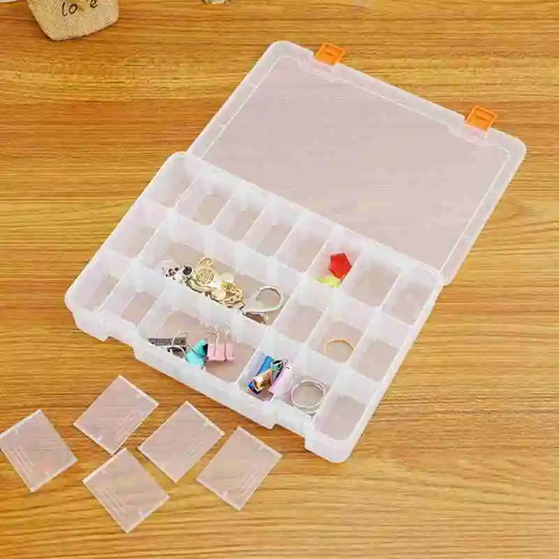 

24 Grids Notches Electronic Component Removable Storage Screw Screw Tool Jewelry Case Portable Practical Diy Tool Packaging Box