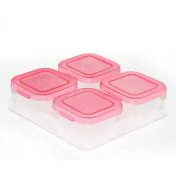 

4pcs Food Storage Boxes Reusable Portable Snack Nut Fruit Organizer With Lid Safe Children Lunch Box Kitchen Container