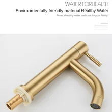 Faucet Electroplating Stainless Steel Single Handle Basin Faucet Electroplating Single Cold Bathroom Faucet Kitchen Accessories