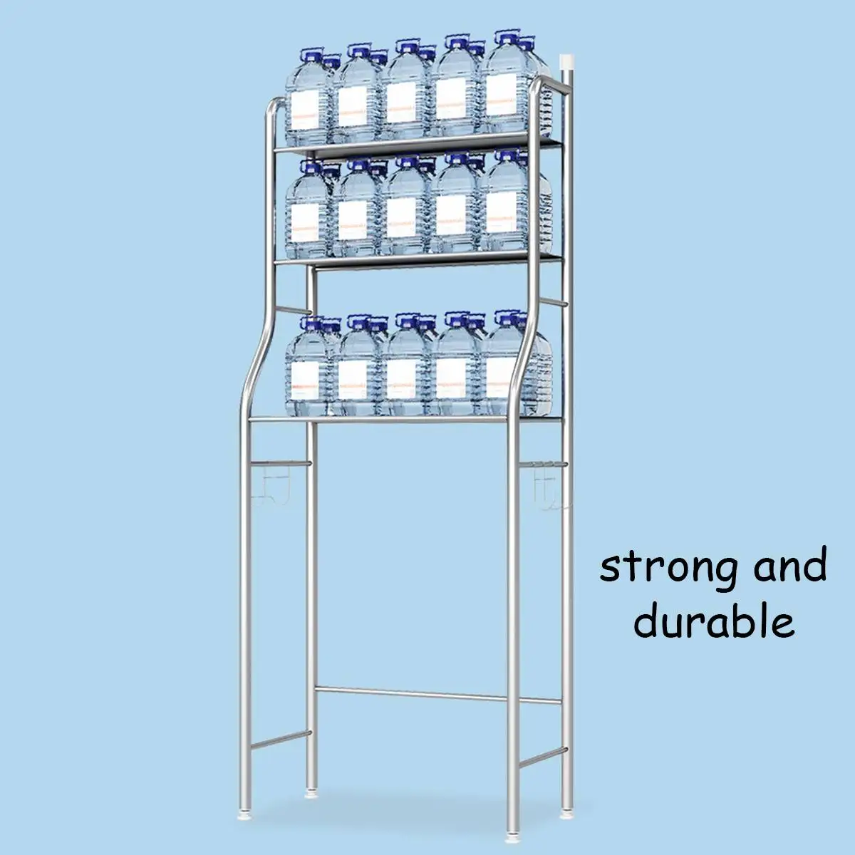 

Hot New Stainless Steel Over The Rack Toilet Cabinet Shelving Kitchen Washing Machine Rack Bathroom Space Saver Shelf Organizer