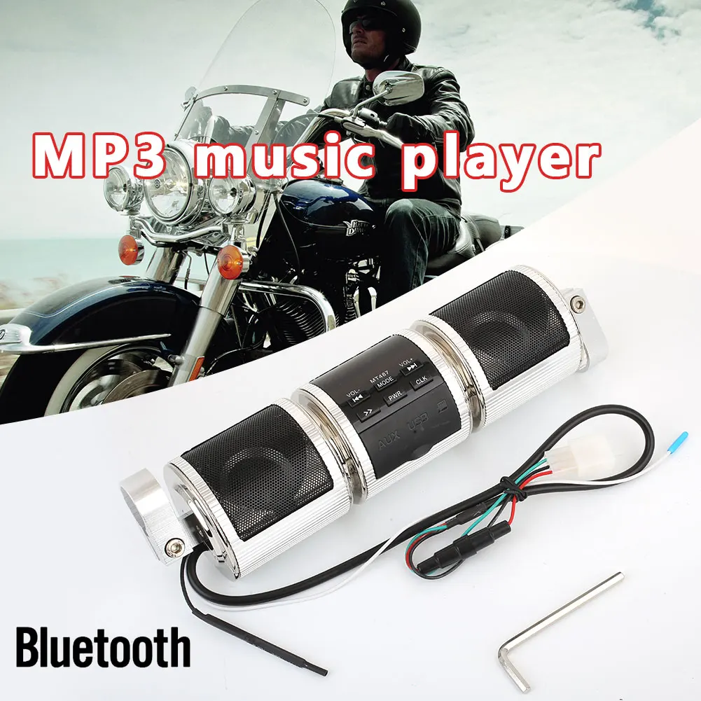 Motorcycle Speaker Speaker Durable Bluetooth Speaker Radio Audio 7W LCD Display Premium