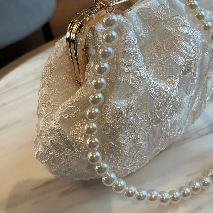 Mint Clutch Bag - Women's pearl & zardozi evening bag for weddings – B Anu  Designs