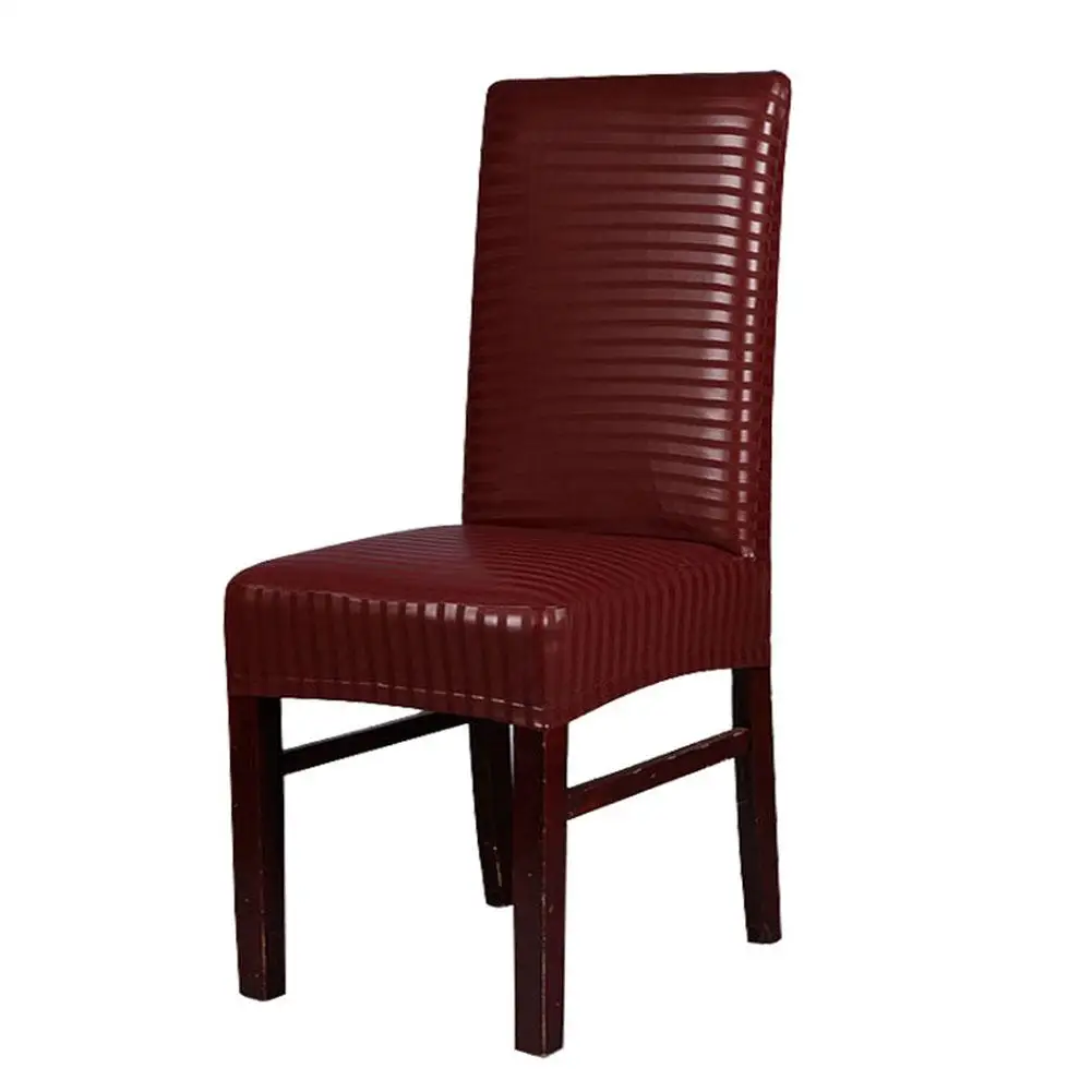 Эластичный Чехол для стула домашний обеденный искусственная кожа полиуретан анти-грязный кухонный водонепроницаемый и маслостойкий чехол Чехлы на кресла стрейч