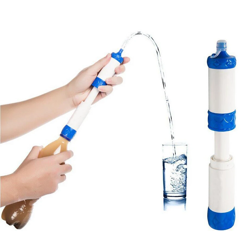 Light Blue Кемпинг Туризм аварийный Suvival фильтр для воды очистки соломы - Цвет: Light Blue