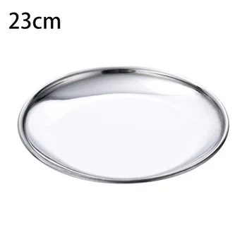 

Stainless Steel Tray Placing Dishes Fruits Dessert Snack Display Hotel Restaurant Barbecue Waiter Service Plate