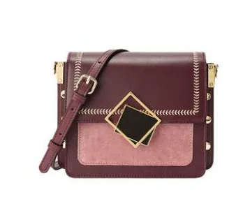 LAORENTOU женские кожаные сумки модные роскошные сумки женские сумки дизайнерские сумки известный бренд женские сумки для женщин - Цвет: Purple red