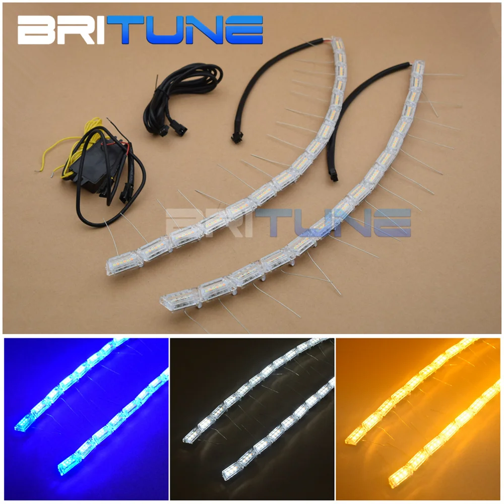 Britune последовательный светильник светодиодный DRL полоса переливающийся